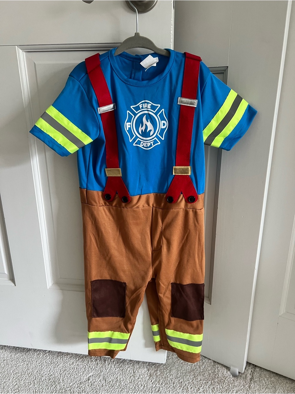 Kids Firefighter Costume with Reflective Stripes